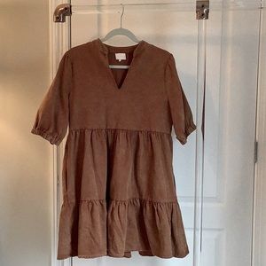 Denim Mini Dress with Pockets